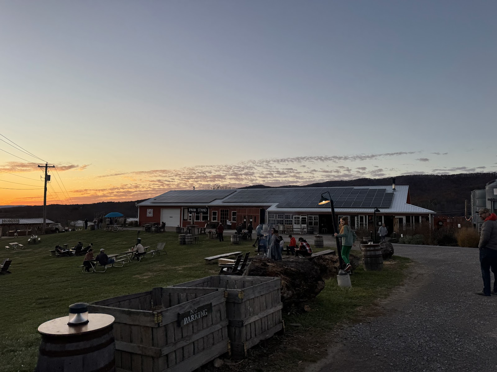 The patio at Rising Silo Brewery